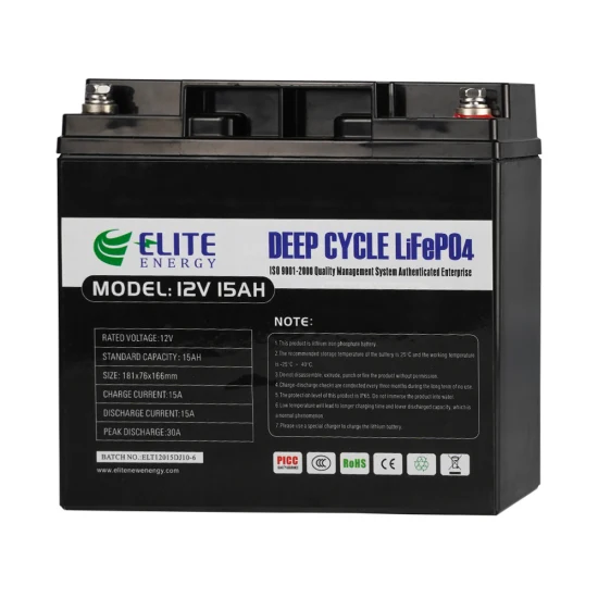 Batterie Elite 12V LiFePO4 pour GPS Tracker Vente 6000 Cycles 15ah Lithium Fer Phosphate Li-ion Batterie pour UPS, lampadaire solaire et banque d'alimentation