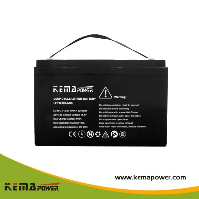 Batterie Kemapower 12.8V 100ah LiFePO4 pour système 12V avec système BMS et égaliseur de cellule à l'intérieur de la batterie au lithium